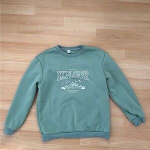 SHEIN Sage Green Men's Crewneck Sweater